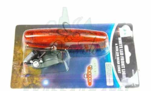 Стоп-сигнал (в сборе) велосипедный (универсальный) (5 LED, АА*2, 25,4-31,8mm) (mod 602T) KL