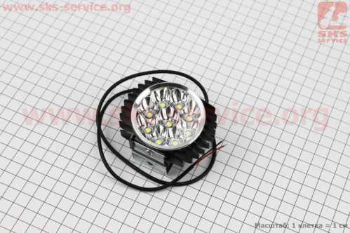 Фара дополнительная светодиодная - 9 LED с креплением, "компакт" ЧЕРНАЯ тип 1