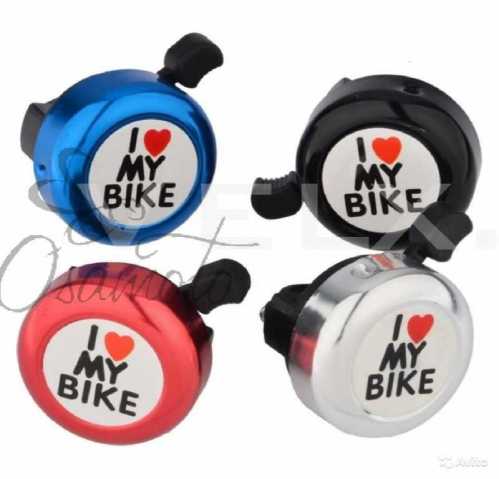 Звонок велосипедный (I LOVE MI BIKE) (цвет в ассортименте) (mod:B278/4A) YKX (mod.A)