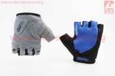 Перчатки без пальцев XL с гелевыми вставками под ладонь, чёрно-cиние SBG-1457