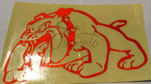 Наклейка декор DOG (15x9cм, красная,, светоотражающая, левая)