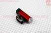 Фонарь передний 1 диод 180 lumen алюминиевый, Li-ion 3.7V 800mAh зарядка от USB, влагозащитный, красный MC-QD001 (не допускать полного разряда АКБ)