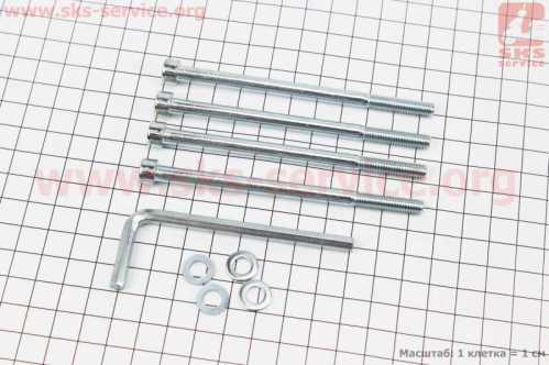 Болт (шестигранник) M6x100 (DIO крепления ЦПГ) к-кт 4шт + ключ