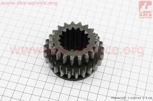 Шестерня 1 и 2 передачи Z-19/25 Foton 244, ДТЗ 244, Jinma 244/264