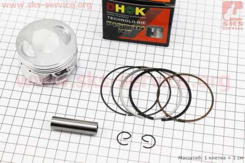 Поршень к-кт CG150cc 62мм +0,25 (высота 38,5мм, палец 13мм)