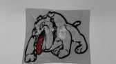 Наклейка декор DOG (12x9cм, черно-красная, левая) (#HQ007B-RL)