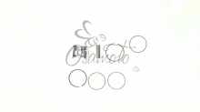 Поршень 4T CB/CG Ø54,00mm (125/140cc STD: 1P54FMI) SUNY (mod.B) Suny