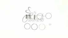 Поршень 4T CB/CG Ø54,25mm (125/140cc 0,25: 1P54FMI) SUNY (mod.A) Suny