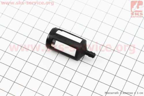 Фильтр топливный - элемент (полипропилен) d-5,0mm, D-19mm, L-40mm