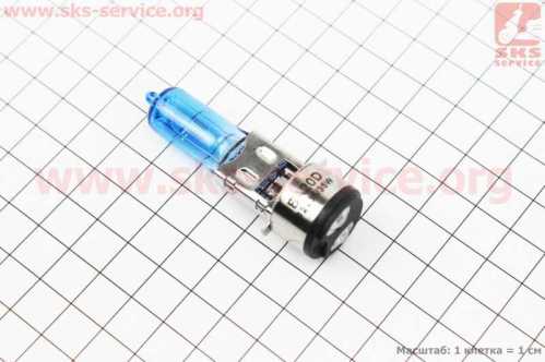 Лампа фары H6 BA20D 12V 35/35W "super" синяя "свеча"