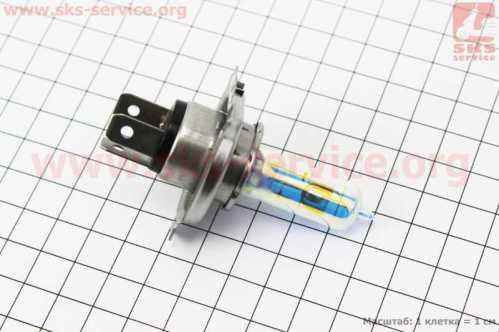 Лампа фары галоген H4 P43T 12V 35/35W хамелеон "радужный"