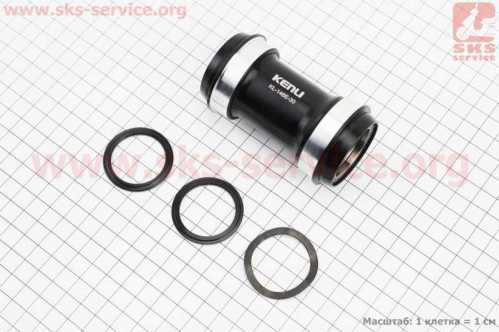 Каретка "Press-Fit" MTB 68-73мм (d46мм), под интегрированную ось 30мм, KL-146E-30