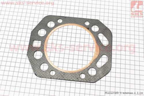 Прокладка головки цилиндра R195NM-95mm (вн. кольцо с выступом, медное)