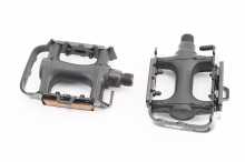 Педали MTB 9/16" (100x75x33mm) пластико-алюминиевые, чёрные LU-933 Заводской стандарт OEM