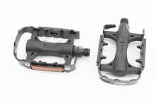 Педали MTB 9/16" (106x64.5x28.5mm) пластико-алюминиевые, чёрные LU-C25 Заводской стандарт OEM