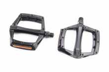 Педали MTB широкие 9/16" (112x109x24mm) алюминиевые, чёрные NWL-221 Заводской стандарт OEM