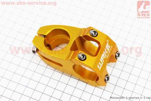 Вынос руля MTB 28,6x31,8х40мм, алюминиевый, золотистый