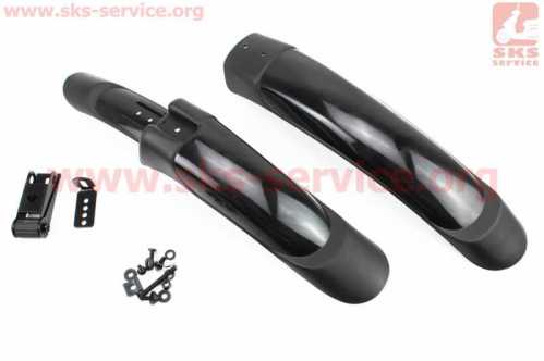 Крылья пластмассовые 24-26" MTB, чёрные FL-612