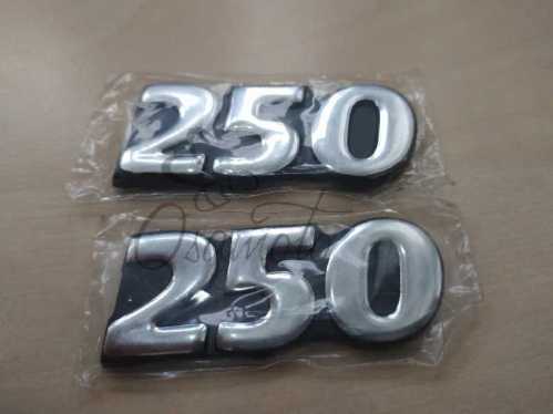 Наклейка шильдик 250 (8x3см, 2шт, хром) SEA
