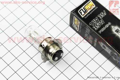 Лампа фары P15D-25-3 12V 35/35W