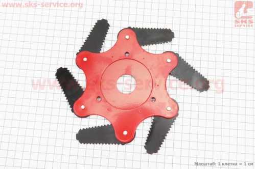 Нож сегментный 6Тх255mm с зубьями