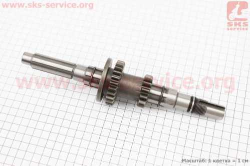 Вал КПП первичный + шестерня Z-14x25 к-кт