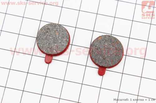 Тормозные колодки Disk-brake (Xiaomi Mijia M365 Pro, Zoom DB250,350,450,550), красные YL-1013