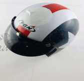 Шлем открытый (с козырьком, size:XL, бело-синий) (STAR)