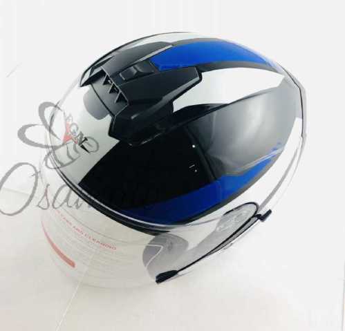 Шлем открытый (size:XL, синий с белым) FGN