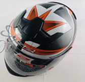 Шлем интерграл (size:L, черно-оранжевый) LS-2
