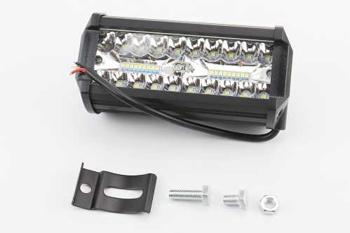 Фара дополнительная светодиодная влагозащитная - 20+20 LED с креплением, прямоугольная 79*165мм, SUPER LIGHT