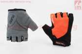 Перчатки без пальцев L с гелевыми вставками под ладонь, чёрно-оранжевые SBG-1457