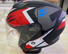 Шолом відкритий (mod:522-3) (size:XL,чорно-червоний) FGN Заводской стандарт OEM