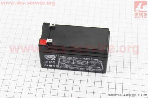 Аккумулятор 12V1,3Ah OT1,3-12 кислотный (L97*W45*H53mm) для ИБП, игрушек и др.