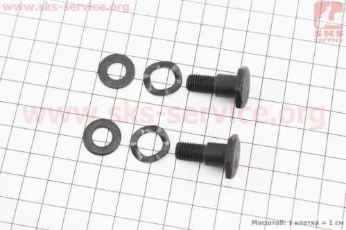 Болт крепления сцепления M8x1,00, 2шт + шайба 4шт к-кт