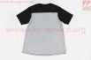 Футболка (Джерси) мужская M-(Polyester 100%), короткие рукава, свободный крой, чёрно-серая, НЕ оригинал