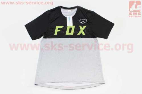 Футболка (Джерси) мужская M-(Polyester 100%), короткие рукава, свободный крой, чёрно-серая, НЕ оригинал