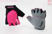 Перчатки без пальцев M с гелевыми вставками под ладонь, чёрно-розовые SBG-1457