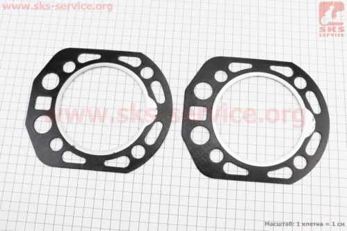 Прокладка головки цилиндра R190N-90mm, к-кт 2шт (вн. кольцо с выступом)