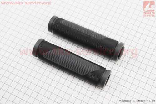 Ручки руля 125мм, чёрно-серые SBG-692