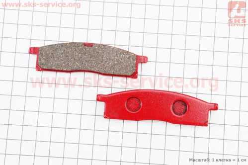 Тормозные колодки (дисковые) Yamaha DT 50LC/YZ 80/YZ 85/TT-R 125 к-кт красные
