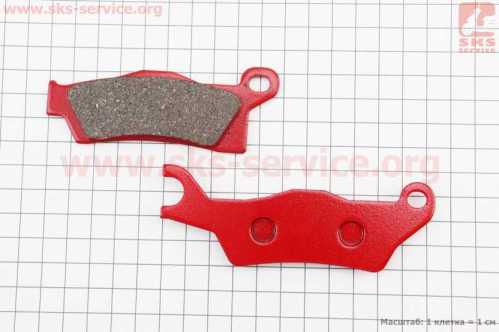 Тормозные колодки (дисковые) CAN AM-Outlander 500-650-800-1000/ Renegade 500-800-1000 к-кт 2шт красные