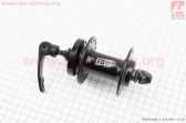 Втулка передняя MTB алюминиевая 14Gx36H, Disk-brake, 2 пром-подшипники 6200 2RS, крепл. эксцентрик, чёрная FB-A208