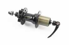 Втулка задня MTB алюмінієва 14Gx32H під касету 8-11зв, Disk-brake, 4 пром-підшипники 6001 2RS, кріпл. ексцентрик, чорна FB-A292В Заводской стандарт OEM