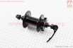 Втулка передняя MTB алюминиевая 14Gx36H, Disk-brake, 2 пром-подшипники 6200 2RS, крепл. эксцентрик, чёрная FB-A291В