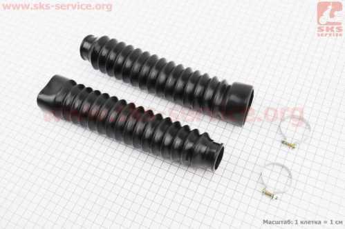 Гофра амортизатора переднего d=30/50; L=230mm к-кт 2шт, ЧЕРНЫЙ