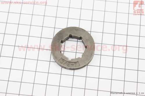 Звезда цепи 3/8-7 d-19mm