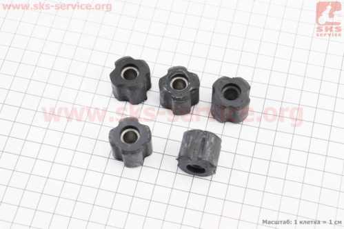 Втулка в трубу D-26mm, (d-8mm, D-23,5mm, H-20mm) к-кт 5шт