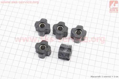 Втулка в трубу D-28mm, (d-8mm, D-25,5mm, H-20mm) к-кт 5шт
