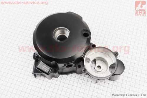 Крышка двигателя левая CB-250cc ЧЕРНАЯ
